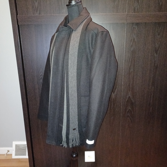 Calvin Klein Wool Overcoat Mens Medium - Picture 3 of 9